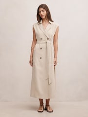 Robe trench-coat midi sans manches Elsa de Forever New - Image 1 sur 4