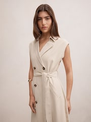 Robe trench-coat midi sans manches Elsa de Forever New - Image 3 sur 4