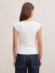 Forever New White Serena Hardware Detail Top - Image 2 of 5