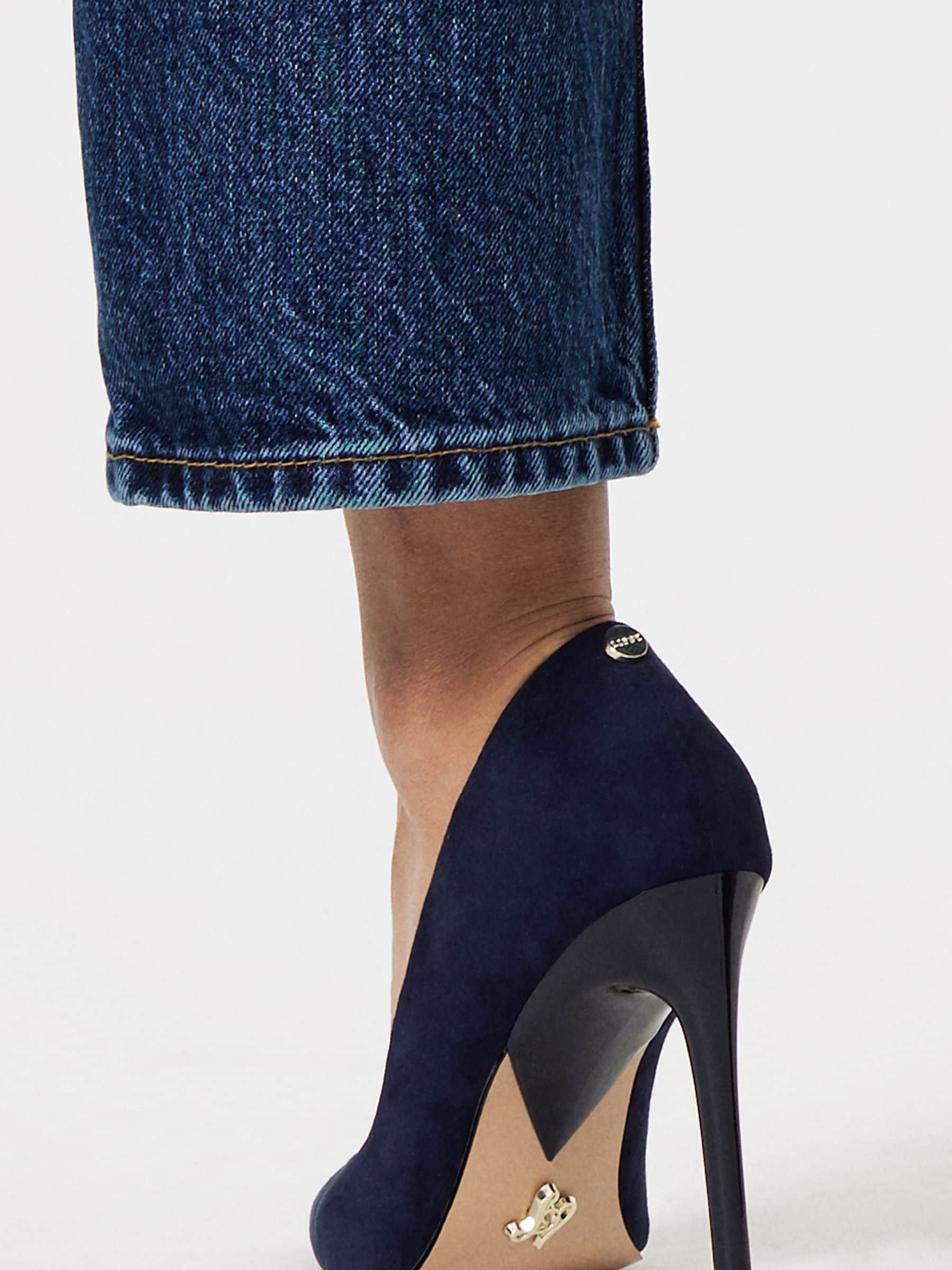 Lipsy Navy Blue Wide FIt Comfort High Heel Court Shoes