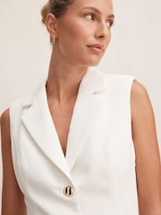 Forever New White Lucy Sleeveless Blazer Mini Dress - Image 3 of 5