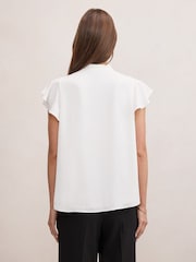 Forever New White Jennie Trim Detail Blouse - Image 2 of 5