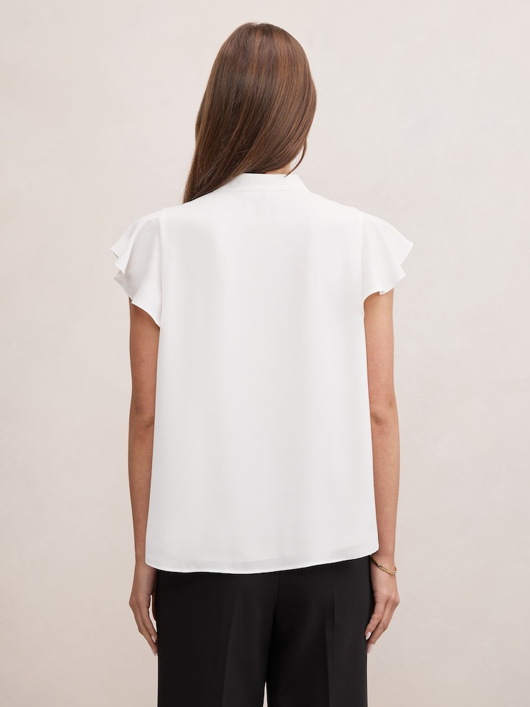 Forever New White Jennie Trim Detail Blouse - Image 2 of 5 Forever New White Jennie Trim Detail Blouse - Image 2 of 5