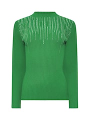 Star by Julien MacDonald Green Diamante Detail Jumper - Image 6 of 6