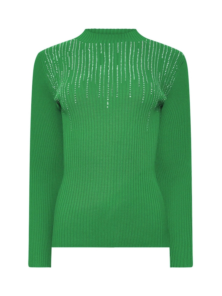 Star by Julien MacDonald Green Diamante Detail Jumper - Image 6 of 6
