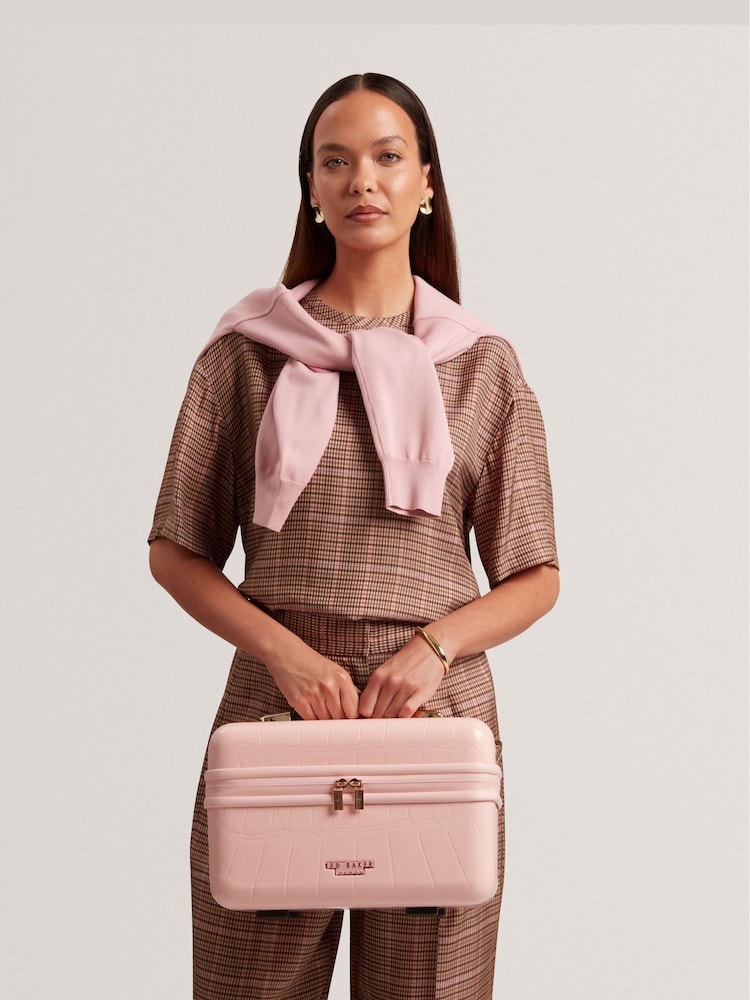 Ted Baker Pink Icon Croc Vanity Case - Image 6 of 6 Ted Baker Pink Icon Croc Vanity Case - Image 6 of 6