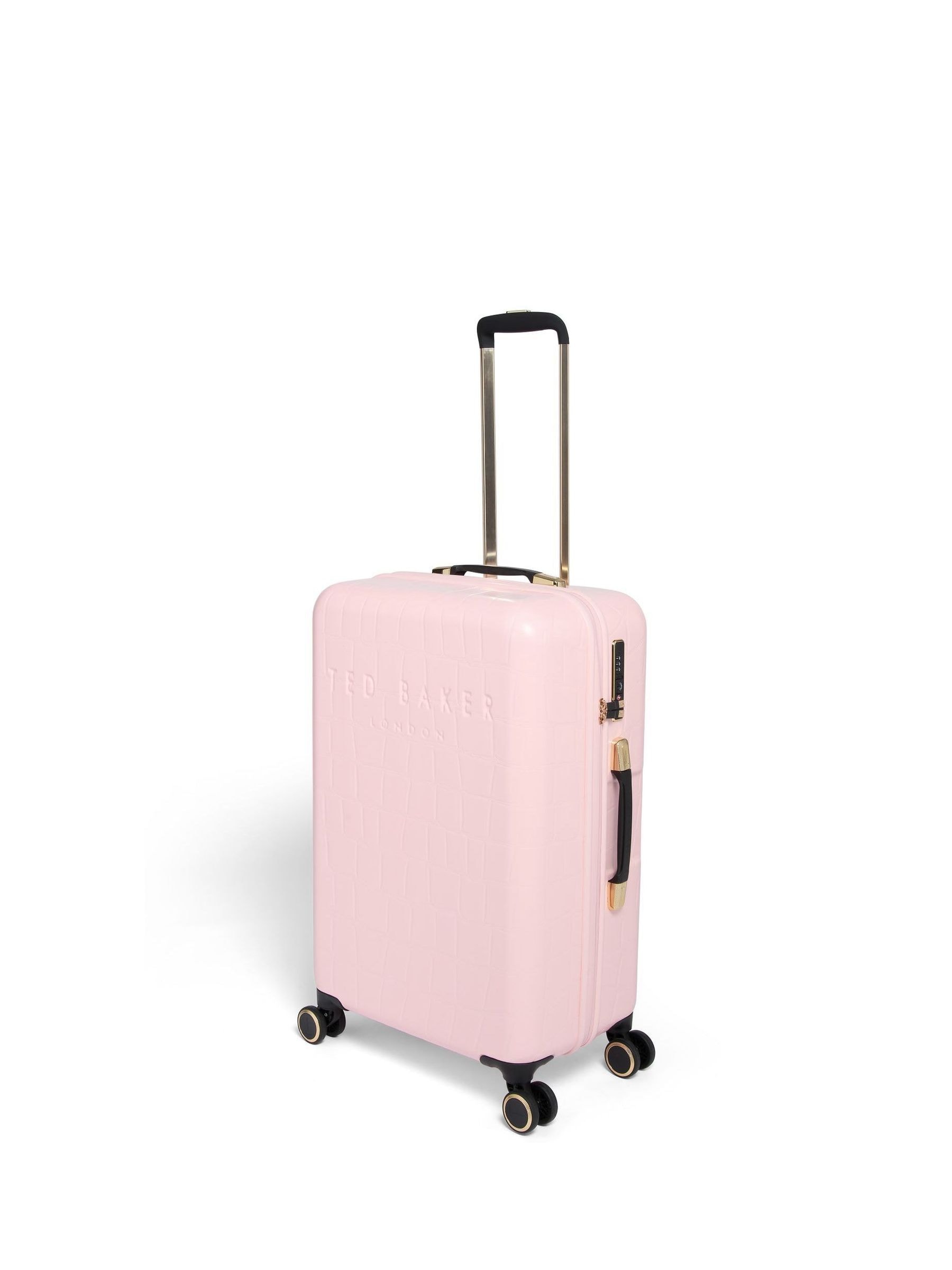 Buy Ted Baker Pink Icon Case Croc Medium Suitcase from Next USA