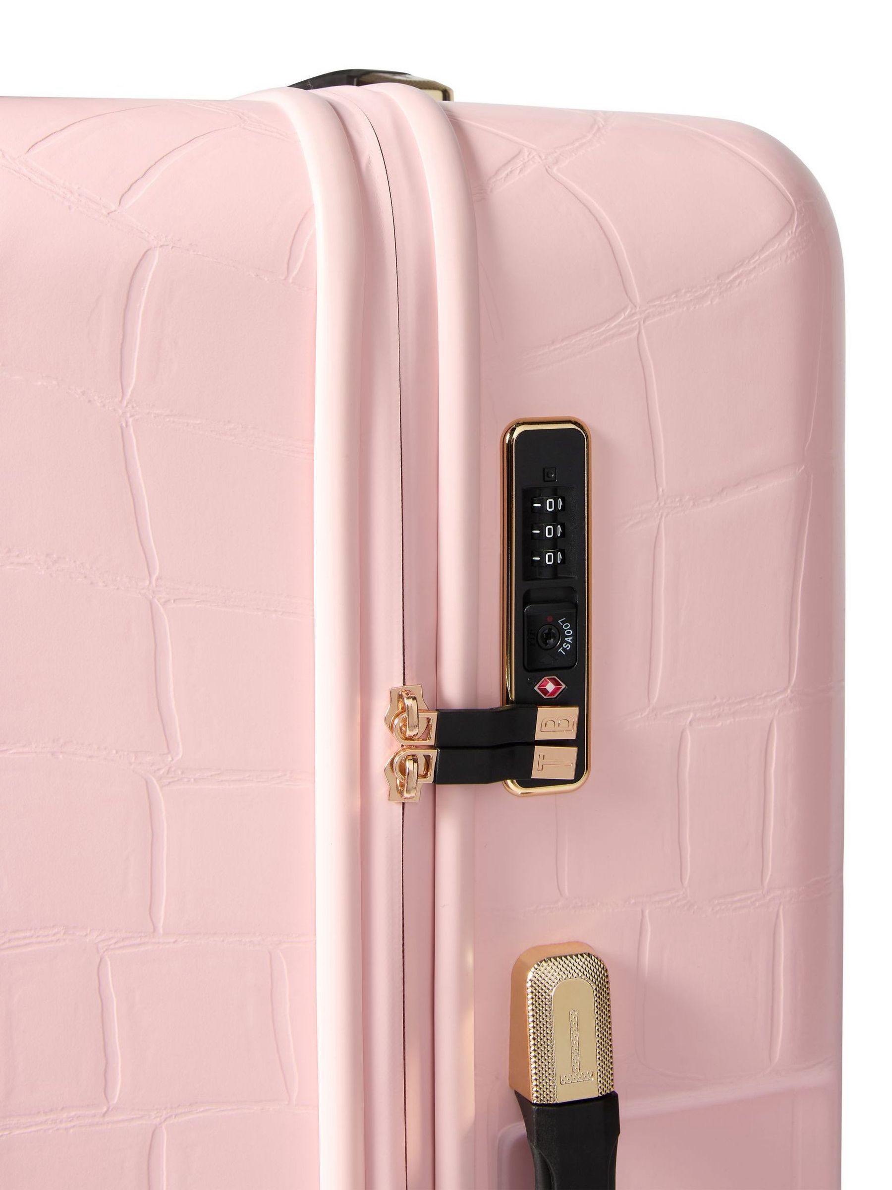 Buy Ted Baker Pink Icon Case Croc Medium Suitcase from Next USA