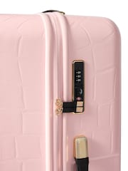 Ted Baker Pink Icon Case Croc Medium Suitcase - Image 7 of 8