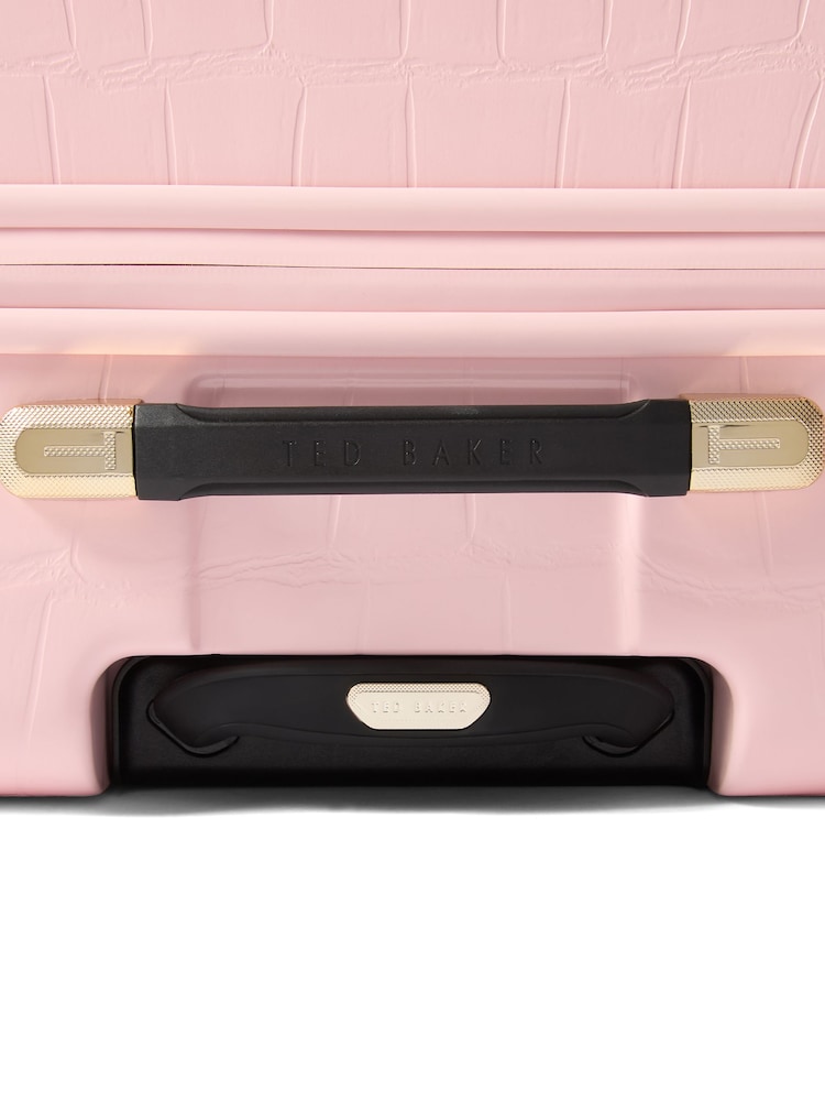 Ted Baker Pink Icon Case Croc Medium Suitcase - Image 8 of 8