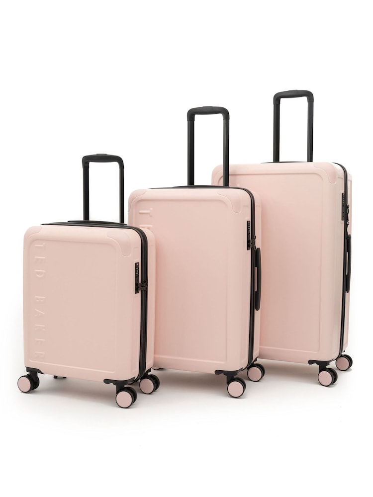 Ted Baker Pink Avalon Offer Suitcase Set 3 Piece - Image 1 of 12
