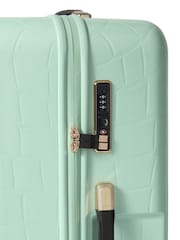 Ted Baker Mint Green Icon Case Croc Medium Suitcase - Image 7 of 8