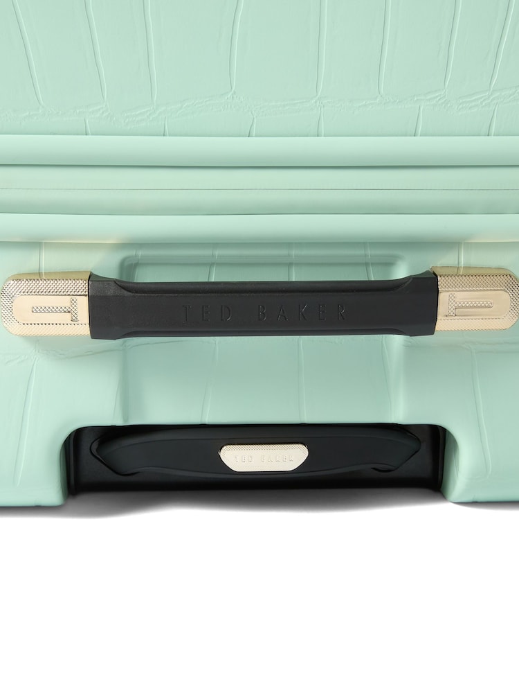 Ted Baker Mint Green Icon Case Croc Medium Suitcase - Image 8 of 8