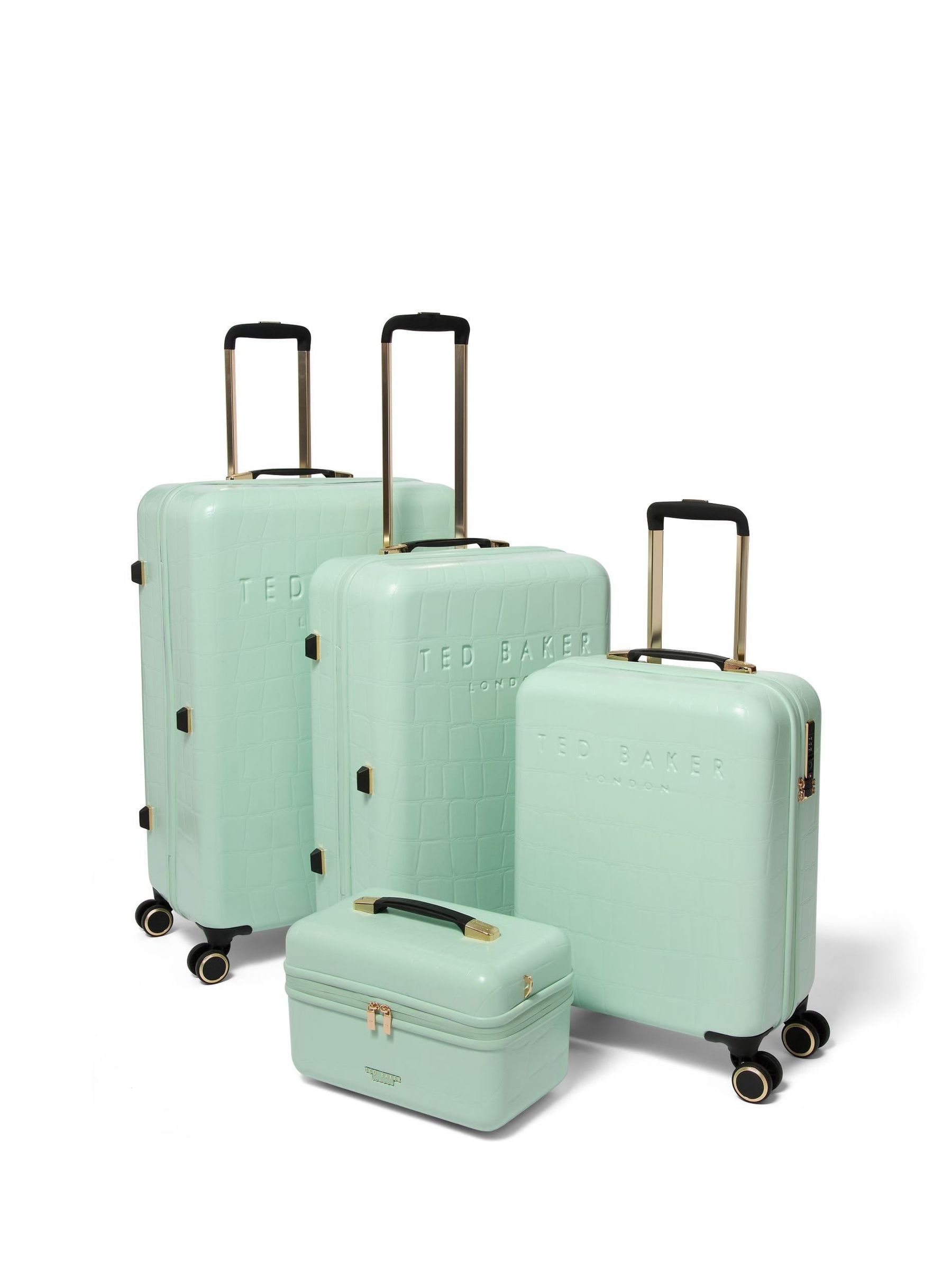 Buy Ted Baker Mint Green Icon Case Croc Large Suitcase from Next USA