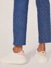 Lipsy White Nude Metal Bow Ballerina Shoe - Image 2 of 3