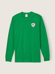 Victoria's Secret PINK Happy Camper Green Long Sleeve T-Shirt - Image 4 of 5
