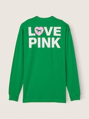Victoria's Secret PINK Happy Camper Green Long Sleeve T-Shirt - Image 5 of 5