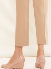 Friends Like These Nude Patent Patent Wedge Court Shoes - Image 3 of 4
