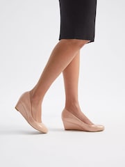 Friends Like These Nude Patent Wide FIt Patent Wedge Court - Image 3 of 4