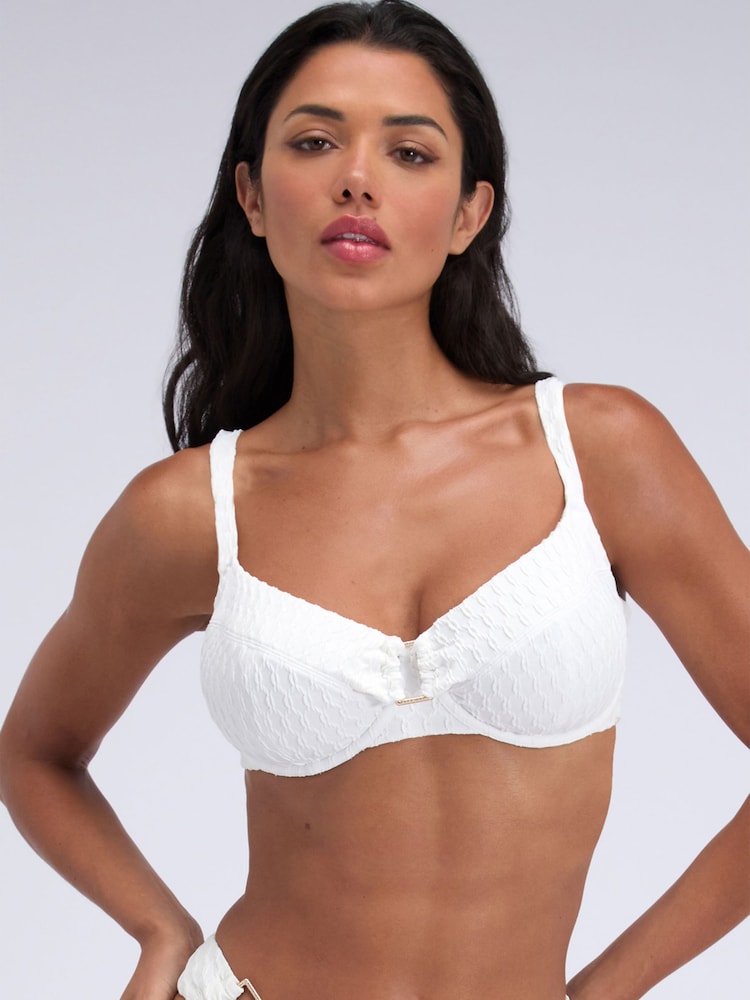 Boux Avenue White Riad Textured Balconette Bikini Top - Image 6 of 6 Boux Avenue White Riad Textured Balconette Bikini Top - Image 6 of 6