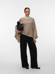 VERO MODA Brown Knitted Poncho - Image 3 of 5