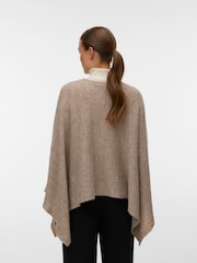 VERO MODA Brown Knitted Poncho - Image 4 of 5