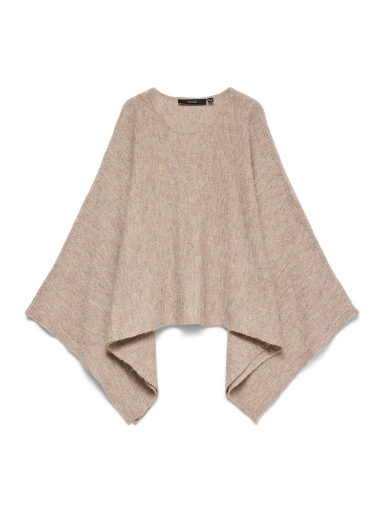 VERO MODA Brown Knitted Poncho - Image 5 of 5 VERO MODA Brown Knitted Poncho - Image 5 of 5