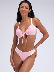 Boux Avenue Pink Ibiza Piped Brazilian Bikini Bottoms - Image 4 of 5