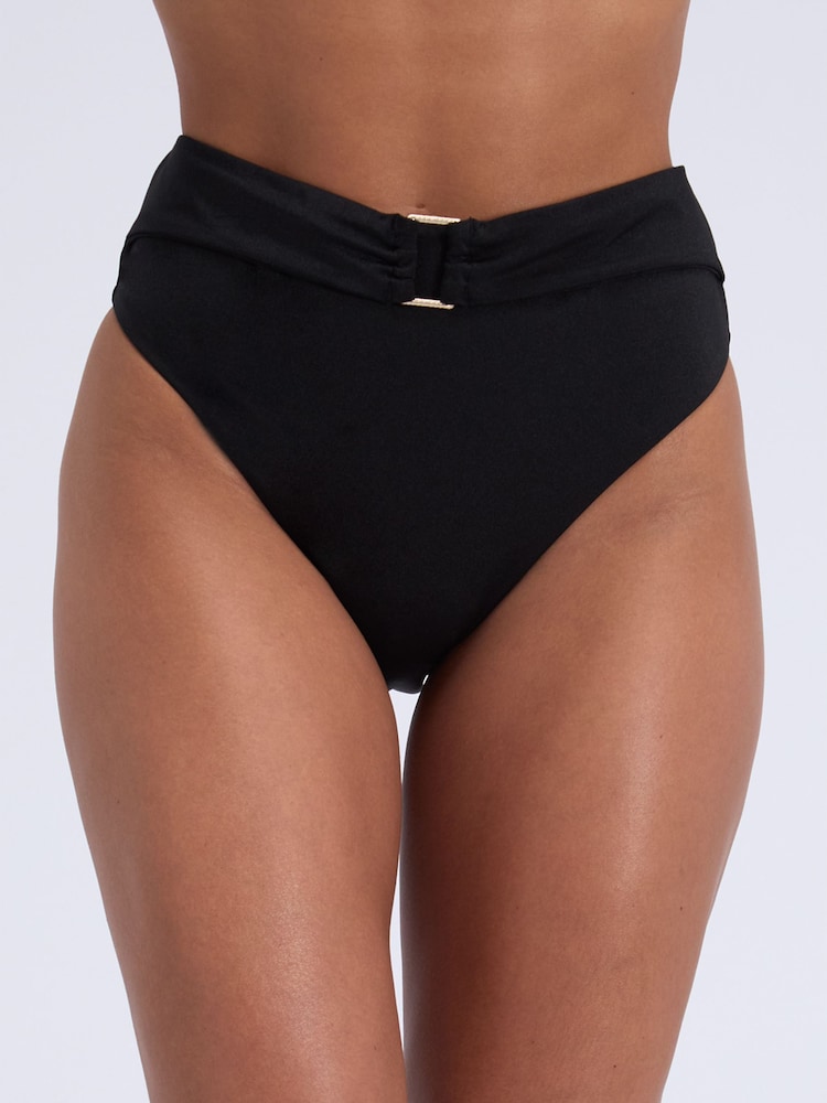 Boux Avenue Black High Waist Riad Bikini Bottoms - Image 1 of 4 Boux Avenue Black High Waist Riad Bikini Bottoms - Image 1 of 4