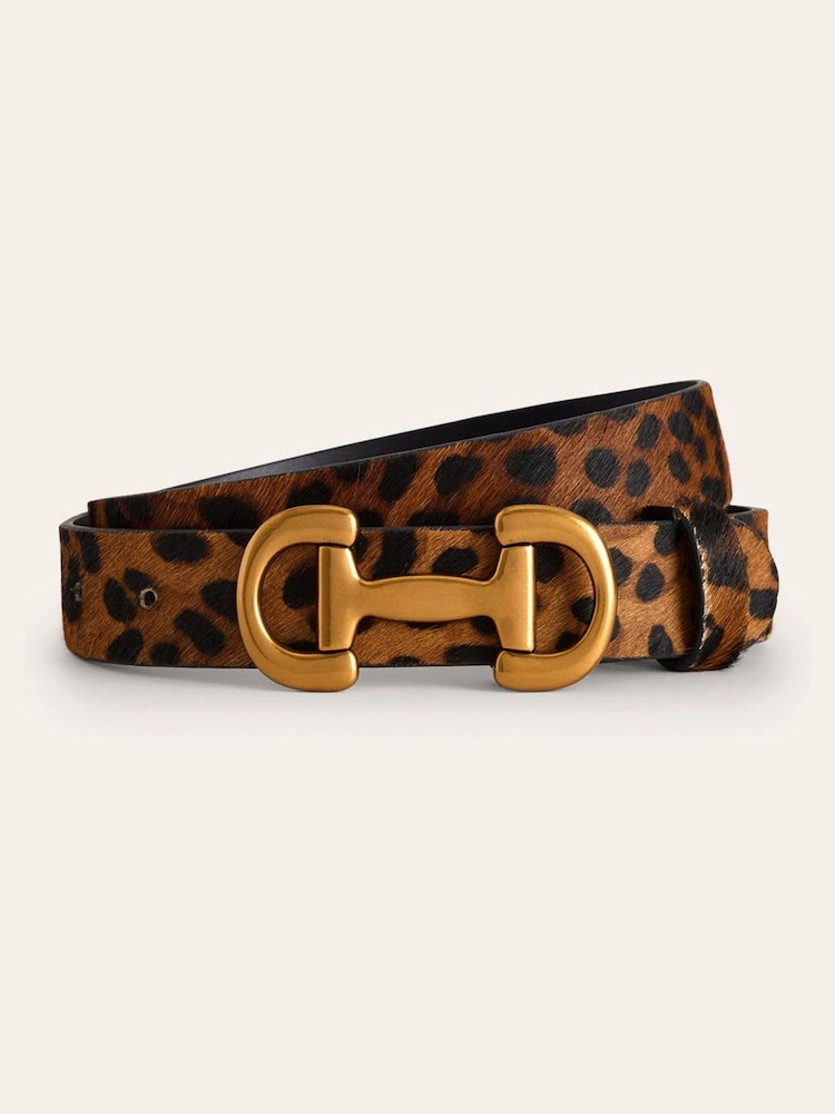 Boden Brown Snaffle-Trim Leather Belt - Image 1 of 2