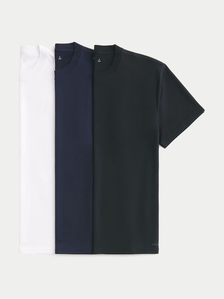 Hollister White Relaxed Everyday T-Shirts 3 Pack - Image 1 of 2