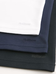 Hollister White Relaxed Everyday T-Shirts 3 Pack - Image 2 of 2