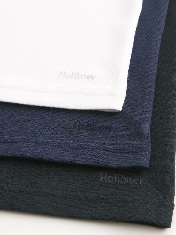 Hollister White Relaxed Everyday T-Shirts 3 Pack - Image 2 of 2