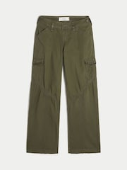 Hollister Green Adjustable Baggy Trousers - Image 1 of 2