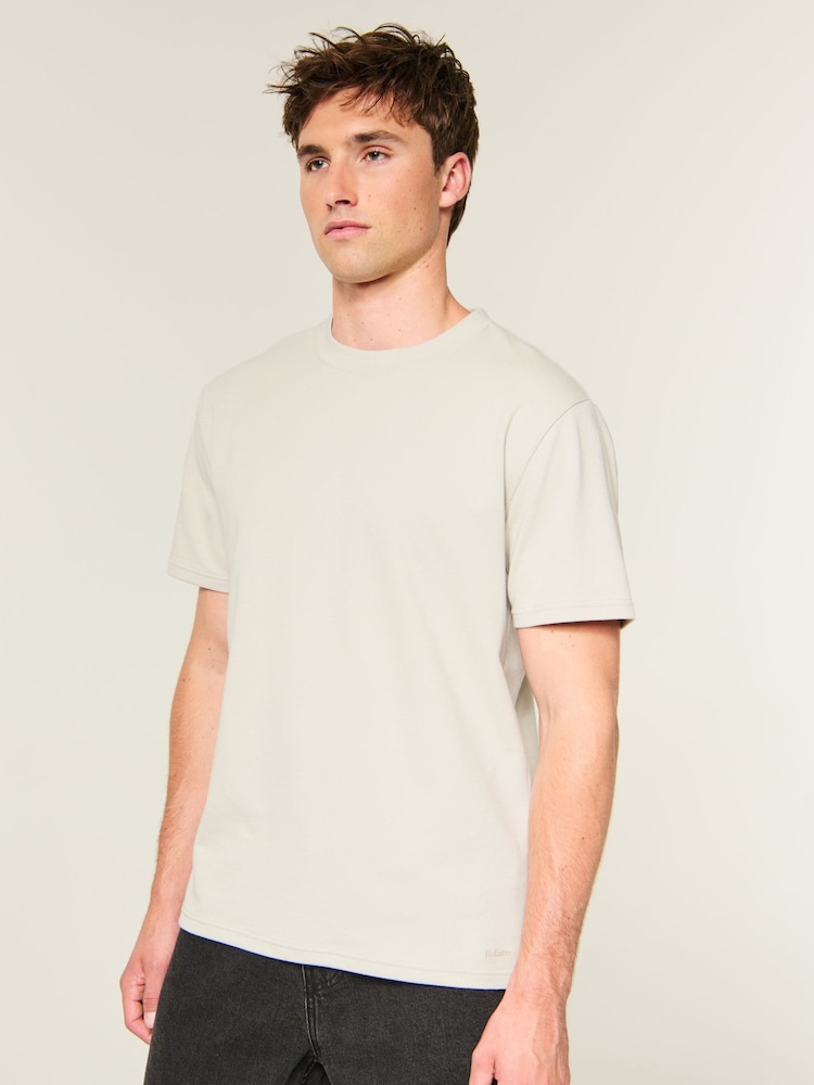 Hollister Light Cream Relaxed Everyday T-Shirt - Image 1 of 5
