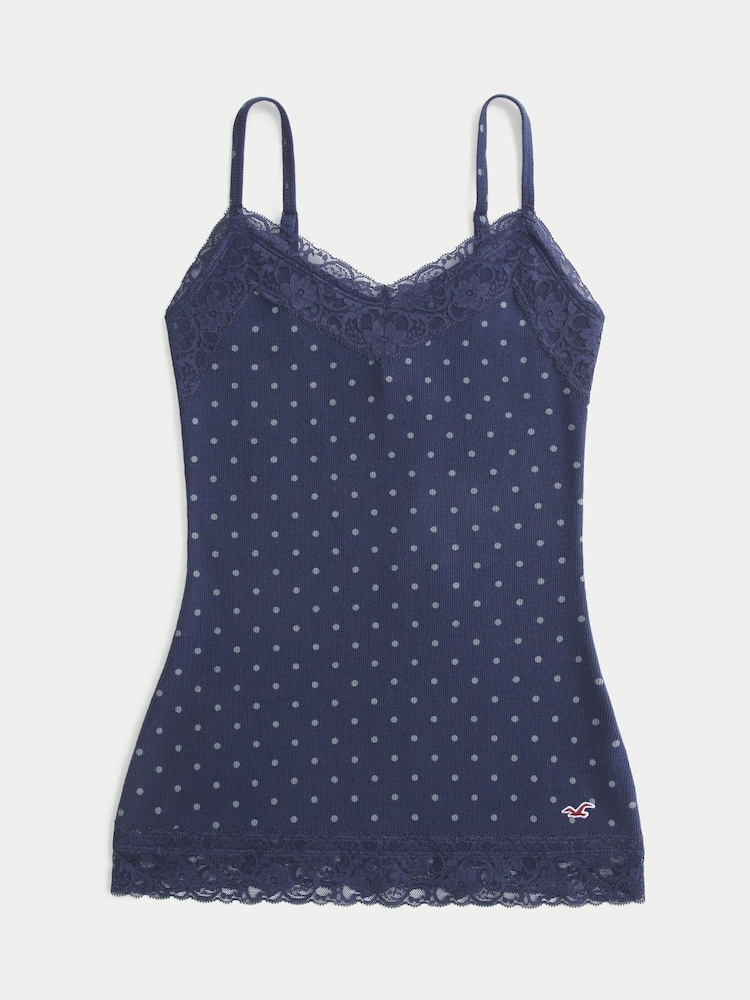 Hollister Blue Lace Cami Top - Image 1 of 1