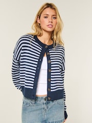 Hollister Blue Crew Cardigan - Image 1 of 3