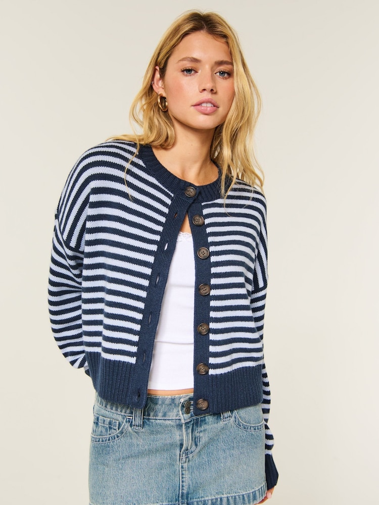 Hollister Blue Crew Cardigan - Image 1 of 3 Hollister Blue Crew Cardigan - Image 1 of 3