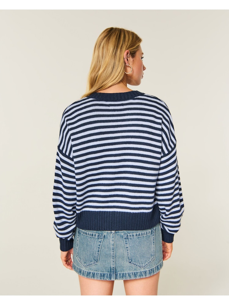 Hollister Blue Crew Cardigan - Image 2 of 3 Hollister Blue Crew Cardigan - Image 2 of 3