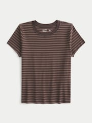 Hollister Brown Crew Neck T-Shirt - Image 1 of 1