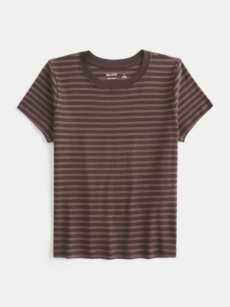 Hollister Brown Crew Neck T-Shirt - Image 1 of 1