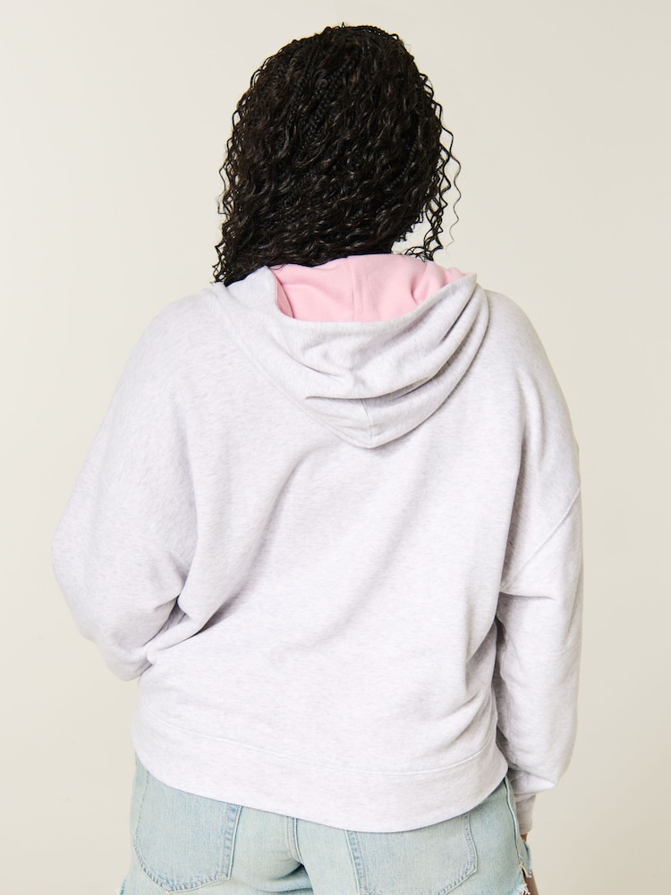 Hollister Grey Reversible Zip Up Hoodie - Image 2 of 5 Hollister Grey Reversible Zip Up Hoodie - Image 2 of 5