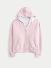 Hollister Grey Reversible Zip Up Hoodie - Image 5 of 5