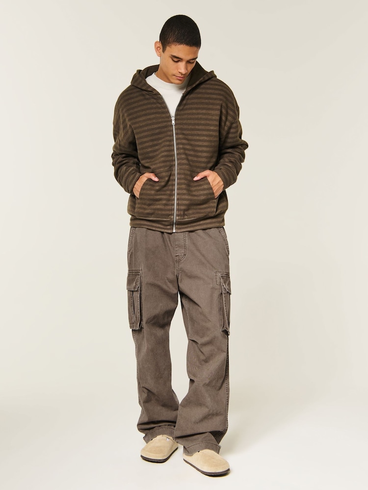Hollister Brown Baggy Cargo Trousers - Image 1 of 5