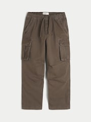Hollister Brown Baggy Cargo Trousers - Image 4 of 5