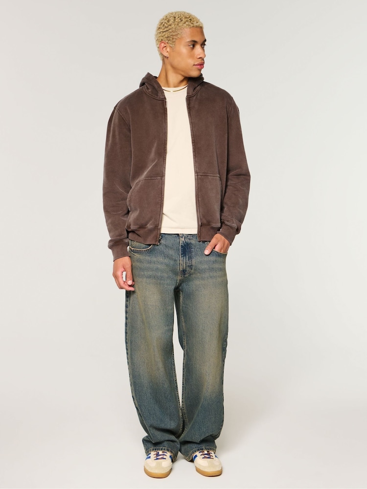 Hollister Brown Slim Hoodie - Image 2 of 4