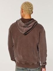 Hollister Brown Slim Hoodie - Image 3 of 4