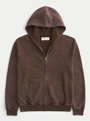 Hollister Brown Slim Hoodie - Image 4 of 4