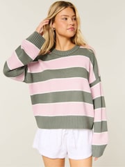 Hollister Pink Easy Throw On Jumper - Image 1 of 4