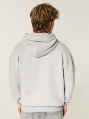 Gray - Hollister Boxy Hoodie - Larawan 3 ng 5
